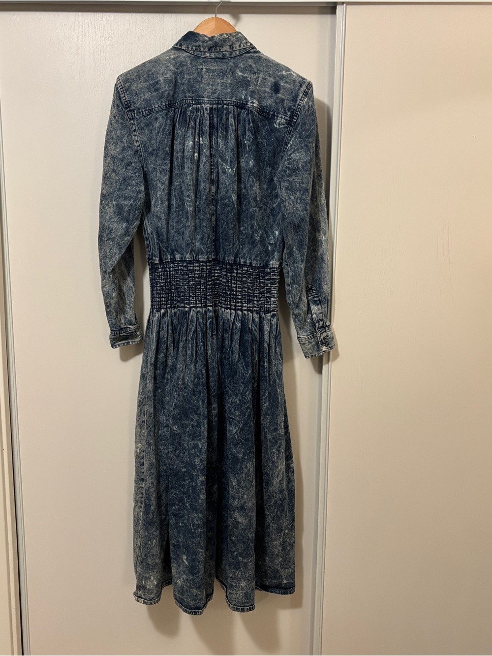 Vintage Karen Alexander Western Denim Maxi Dress Size 10 Acid Wash Prairie Rare - Picture 3 of 11